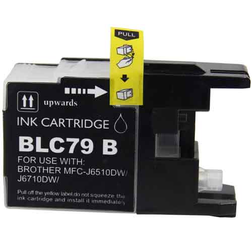 High YieldBlack Inkjet Cartridge compatible with the Brother LC79BK (2,400 page yield)