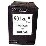 Remanufactured CC654AN ( HP901XL )Black Inkjet Cartridge compatible with the HP OfficeJet J4500 , J4524, OfficeJet J4540, OfficeJet J4550.