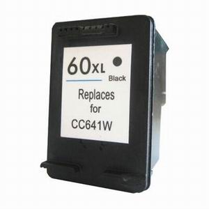 Remanufactured High Capacity Black Inkjet Cartridge compatible with the HP (HP 60XL) CC641WN
