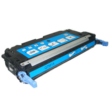 Remanufactured Cyan Toner Cartridge compatible with the HP Q7581A