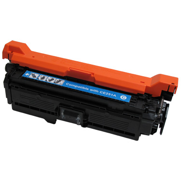 Remanufactured Cyan Toner Cartridge compatible with the HP CE251A