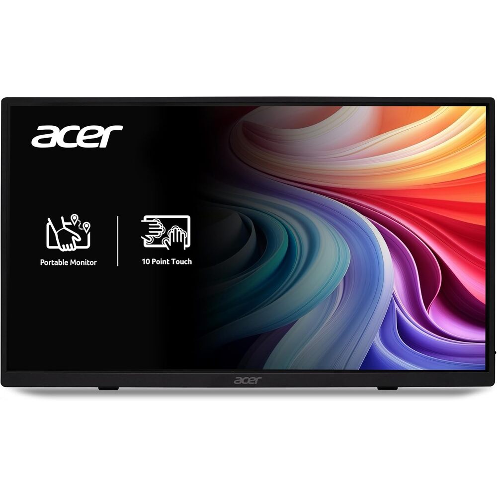 acer Portable Monitor | 15.6" FHD IPS Touch | Adaptive-Sync Support (FreeSync Compatible) | Slim Design | External Monitor for Laptop PC/Mac | 2 x USB 3.1 Type-C Port & Mini HDMI | PM161QT bmiuuux
