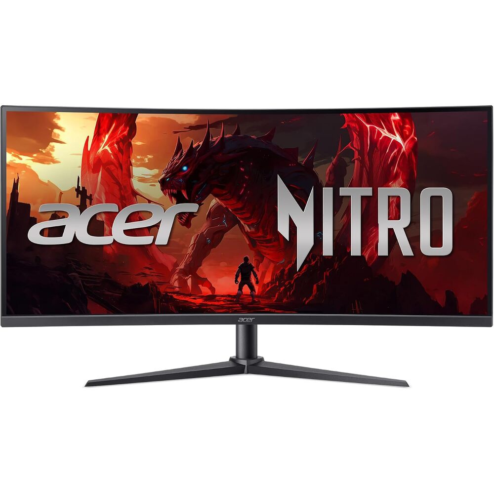 acer Nitro 34� Gaming Monitor | QHD 3440 x 1440 | 1500R 21:9 Curved | AMD FreeSync Premium | 200Hz Refresh Rate | 1ms (VRB) | sRGB 99% | 1 x Display Port 1.4 & 2 x HDMI 2.1 Ports | XZ340CUR X0bmiiphx