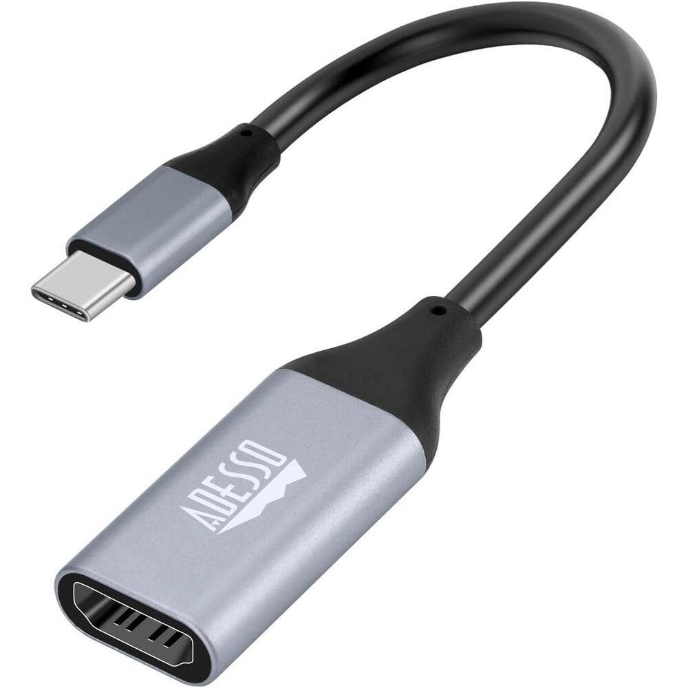 Adesso AUH-5010 USB-C to HDMI Adapter | 4K Resolution, 60Hz Refresh Rate, Plug & Play | Aluminum Alloy Case, Driver-Free | Compact Design, Audio Transfer