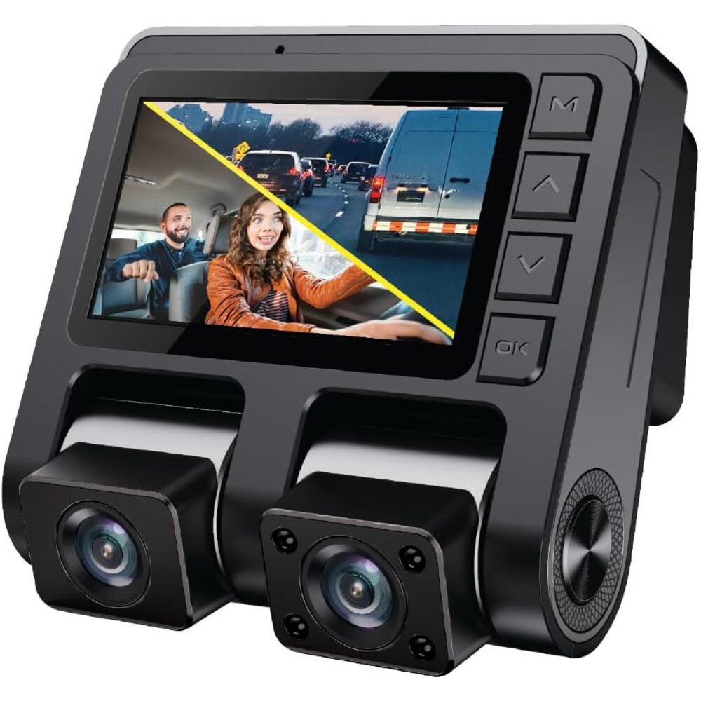GekoGear Front/Rear Dashcam with Display