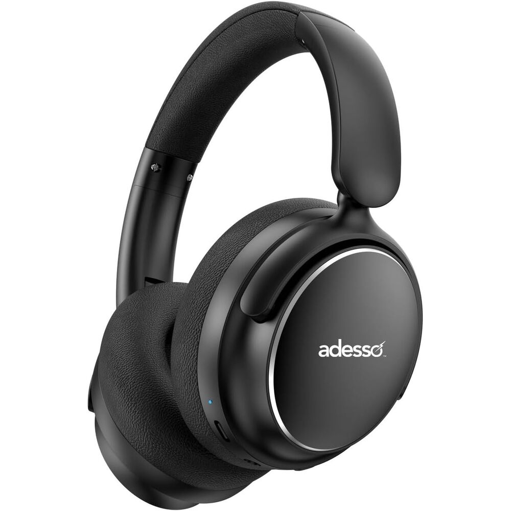 Adesso Xtream P800 Bluetooth Headphones with Active Noise Cancellation, Built-in Mic, 40H Battery, 3.5mm AUX, Foldable, for PC, Laptop, Mobile Devices