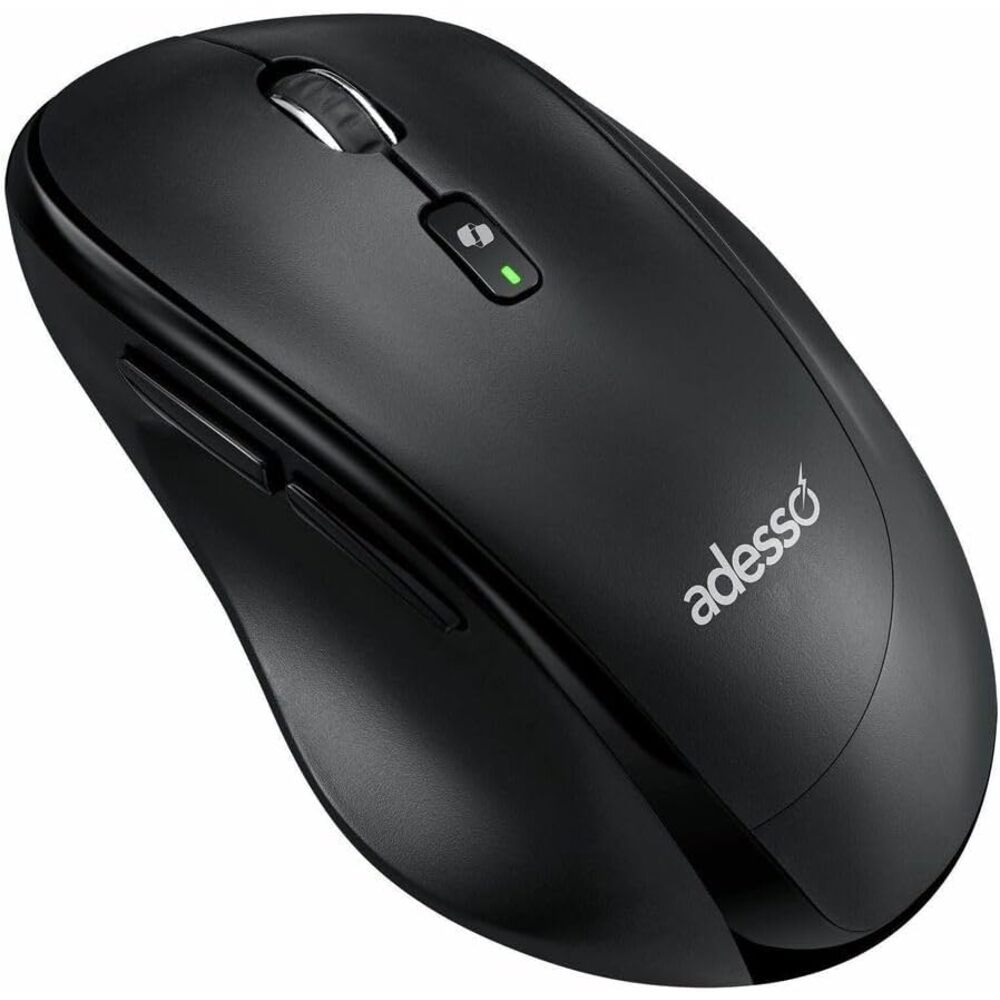 Adesso iMouse A60 Ergonomic Wireless Vertical Mouse, Bluetooth and 2.4GHz Dual Mode with USB-A Receiver, Copilot AI Hotkey, 3 Level DPI (1000/1600/2400), 6 Buttons, Right Hand for Windows