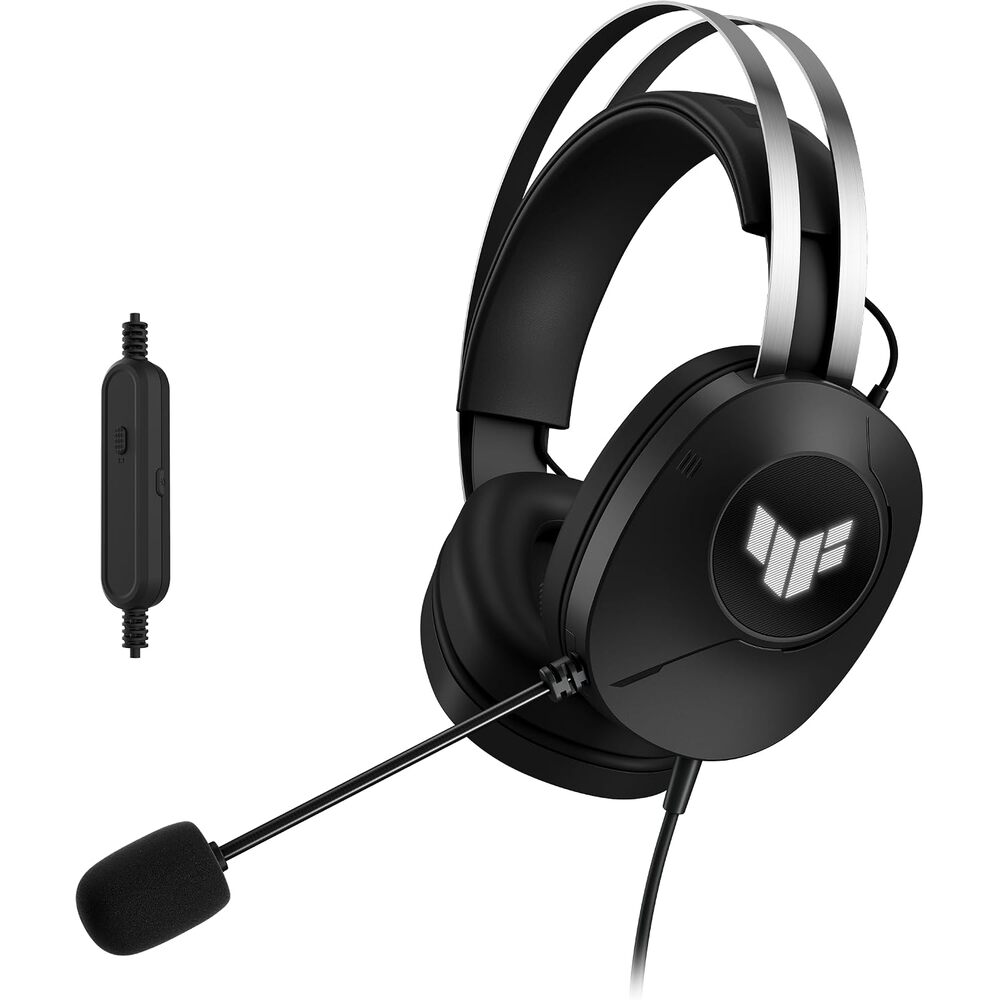 ASUS TUF Gaming H1 Gen II Wired USB-A Gaming Headset with Mic � 40mm Drivers, Virtual 7.1 Surround Sound, TeamSpeak-Certified Mic, Ergonomic, Lightweight, Removeable Ear Cushions, for PC, PS5, PS4