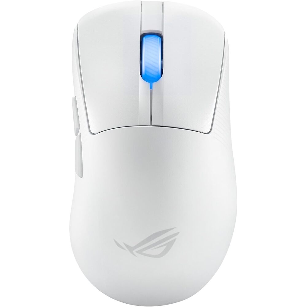 ASUS ROG Keris II Ace Wireless Gaming Mouse � Right-Handed Ergonomic, 54g, Tri-Mode Connectivity, 42K DPI, up to 107Hr Battery, PC/Mac Support - White