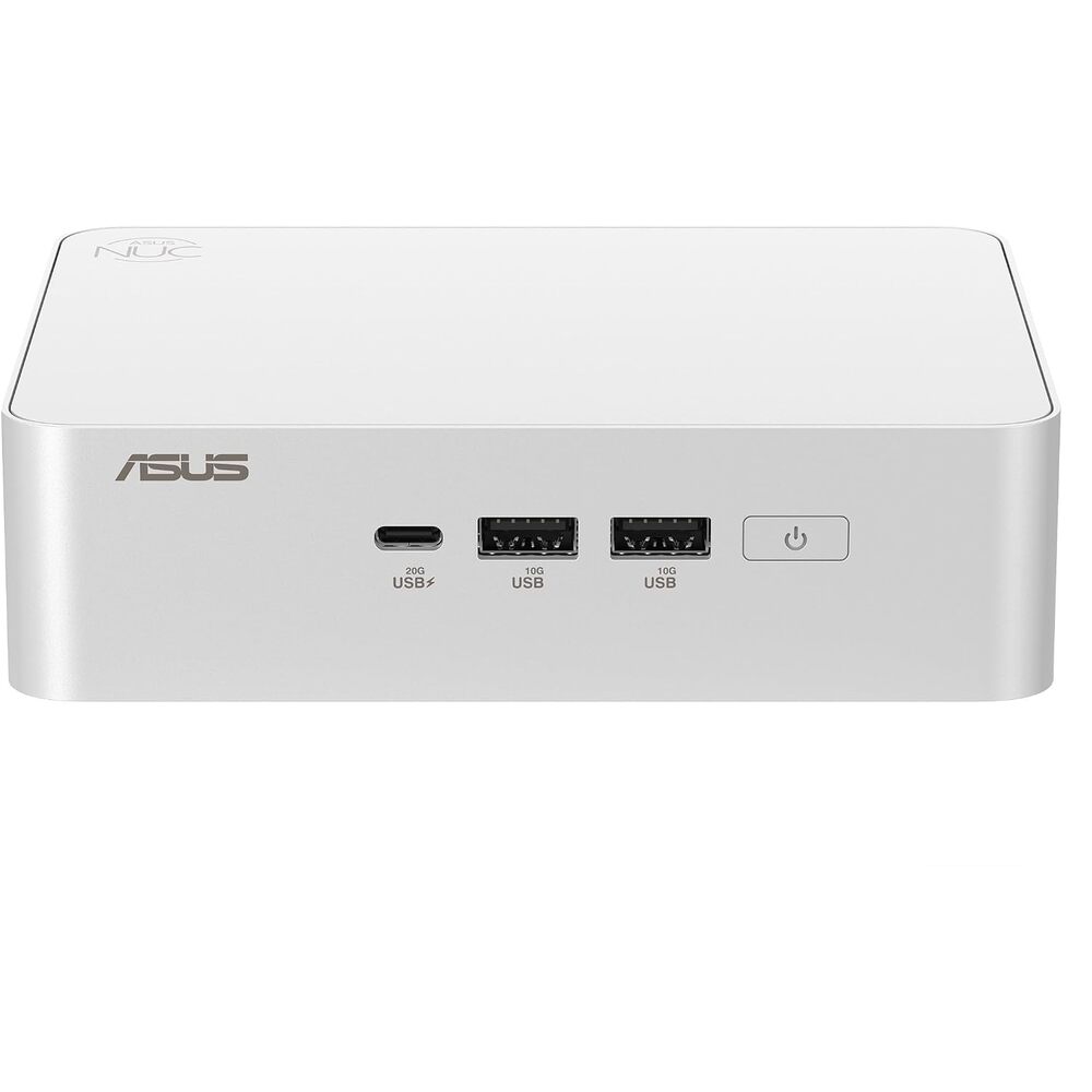 ASUS NUC 15 Pro+ Full System Mini PC with Intel Series 2 Core Ultra 9 285H, 32GB DDR5 RAM, 1TB SSD, Thunderbolt� 4, Wi-Fi 7 & Bluetooth 5.4, Win 11 Home, Toolless Silver Aluminum Chassis, VESA Mount