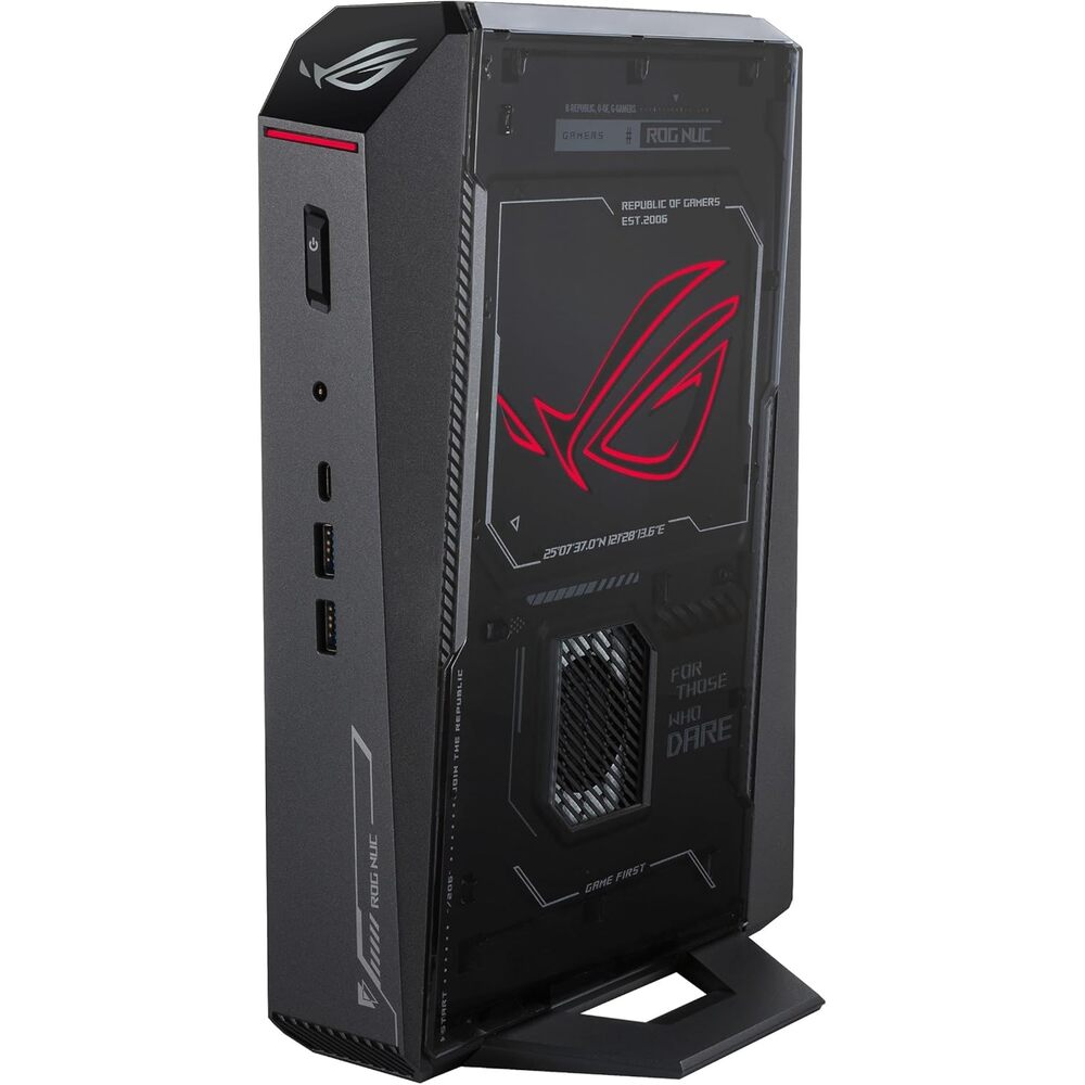 ROG NUC (2025) Gaming Mini PC with Intel� Core� Ultra 9 (Series 2) ARL-HX CPU, NVIDIA� GeForce RTX� 5070 MobileGPU, 32GB DDR5 RAM, 1TB NVMe SSD, Thunderbolt� 4, Triple-Fan Cooling, and ARGB Lighting