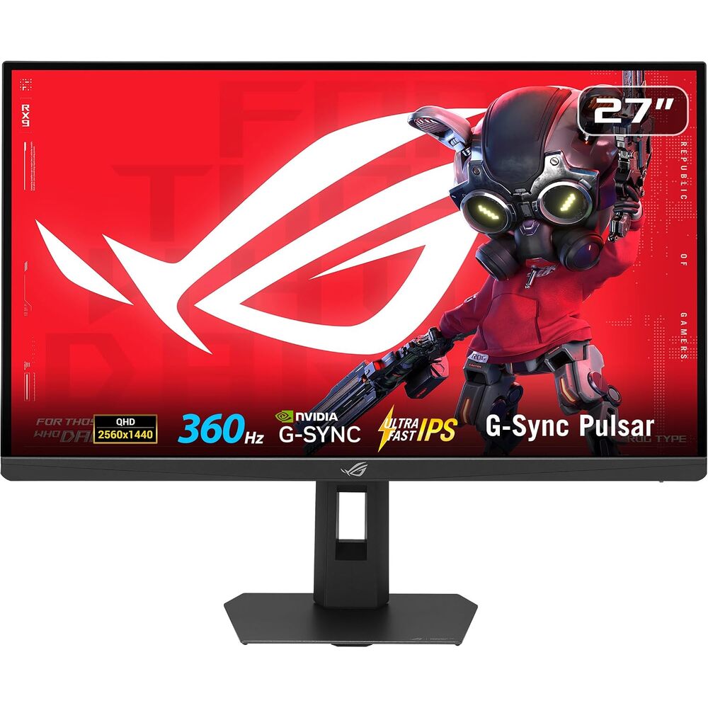 ASUS ROG Strix 27� 1440P GSYNC Pulsar HDR Gaming Monitor (XG27QNGV) - QHD, 360Hz (Above 144Hz), 1ms, Ultrafast IPS, Esports Dual-Mode, Ambient Adaptive Technology, Aura Sync, 3 yr Warranty