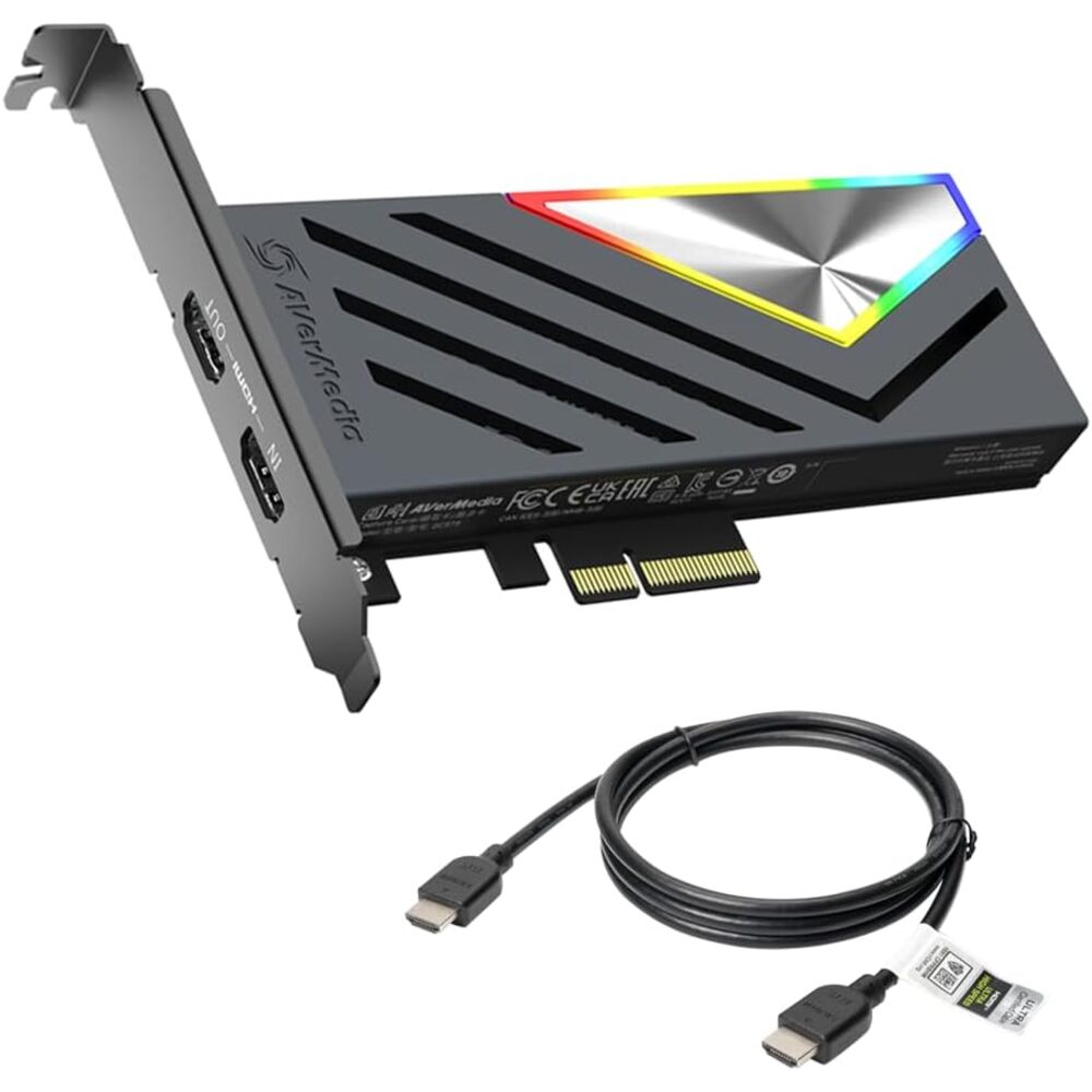 AVerMedia HDMI 2.1 Internal PCIe Capture Card for Streaming and Recording 4K60 with Ultra-Low Latency on PS5, PS4 Pro, Xbox Series X/S, Xbox One X, Switch Games - GC575 Live Gamer 4K 2.1
