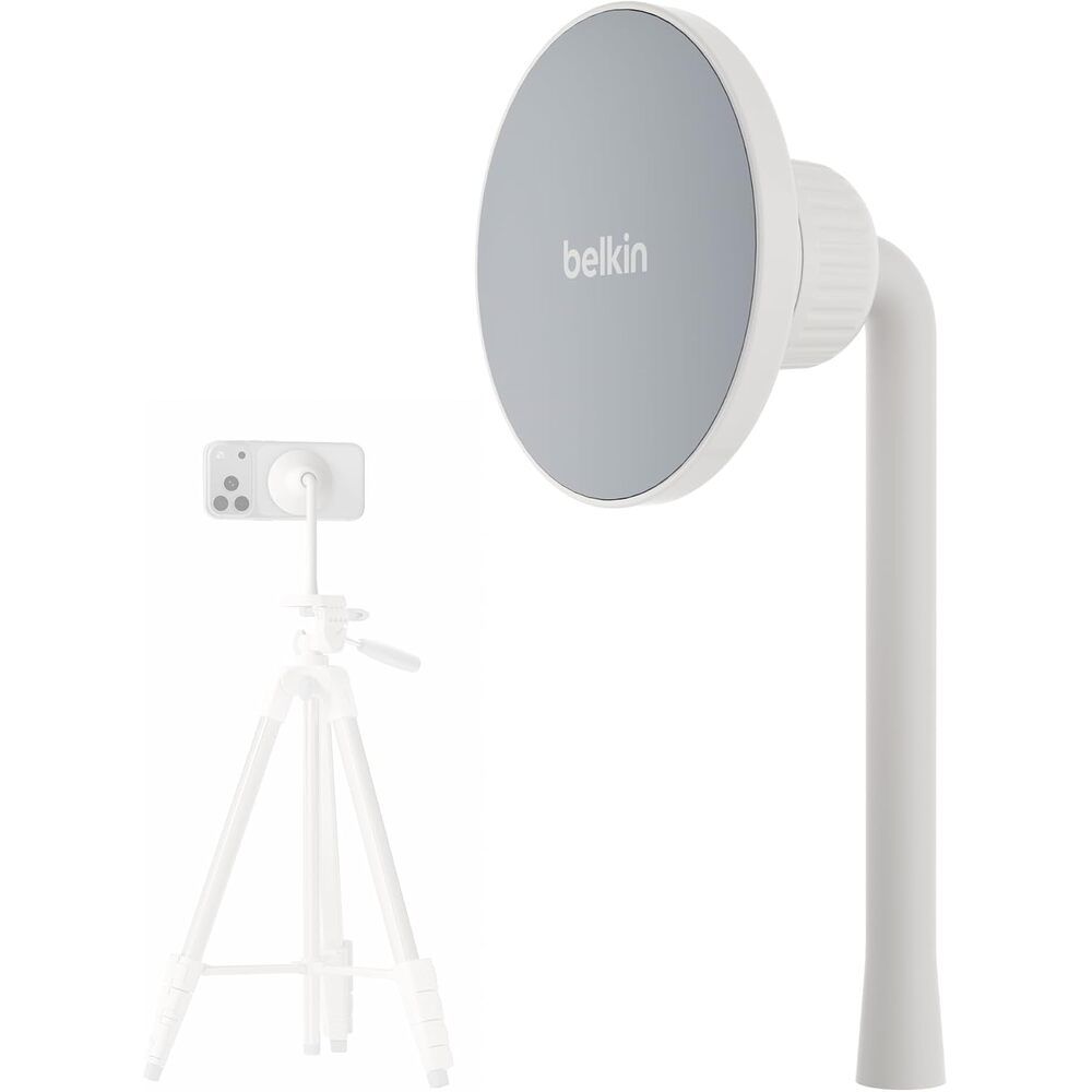 Belkin Stage Magnetic Tripod Phone Mount - Lightweight MagSafe & Qi2 Compatible 360� Rotating Smartphone Holder for iPhone 17 & 16, Android, TikTok, YouTube, Streaming, Influencers, Vlogging, Content