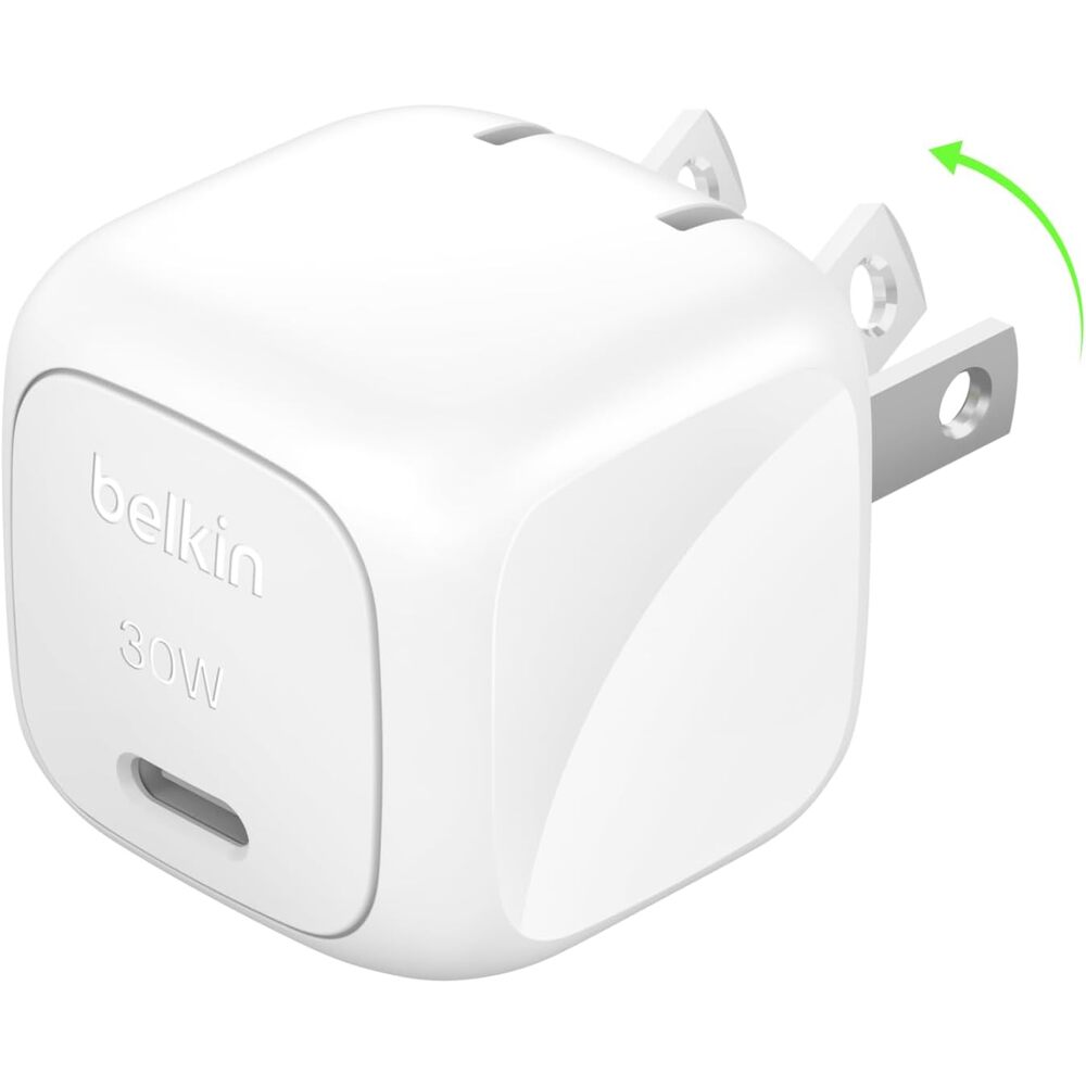 Belkin USB C Charger Block 30W, USB-C PD Super Fast Charging for Apple iPhone 17, Air, Pro, Pro Max, Samsung Galaxy S25, Galaxy S24, iPad, AirPods, Nintendo Switch 2, Google Pixel 10, etc. - White