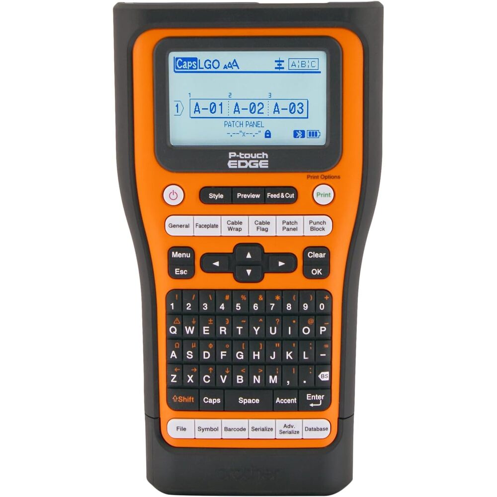 Brother PT-E560BTVP P-Touch Edge Handheld Industrial Label Printer with Bluetooth and Dual auto-Cutter (up to 24mm Labels)