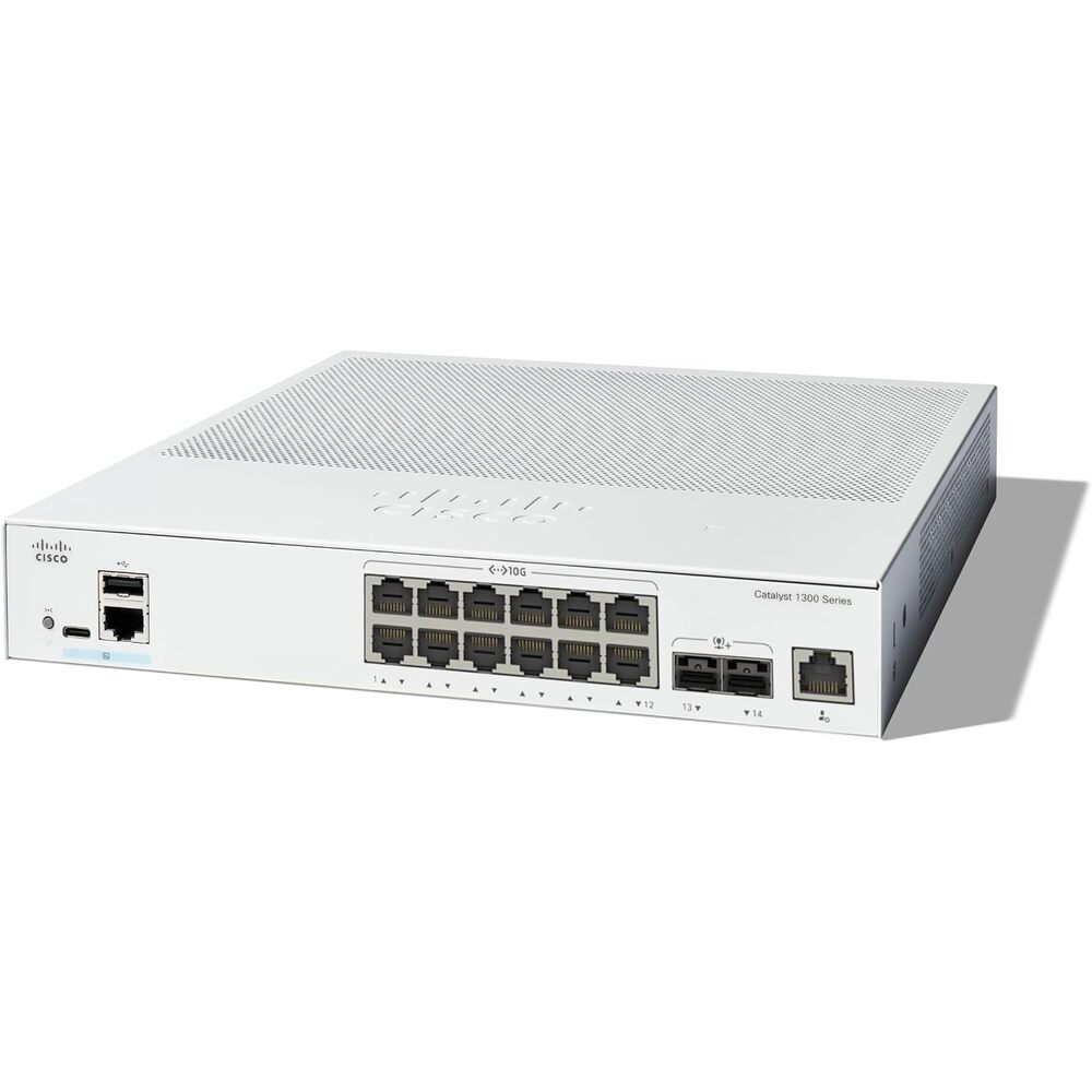 Cisco Catalyst 1300-12XT-2X Managed Switch, 12 Port 10G Copper, 2x10GE SFP+, Limited Lifetime Protection (C1300-12XT-2X)