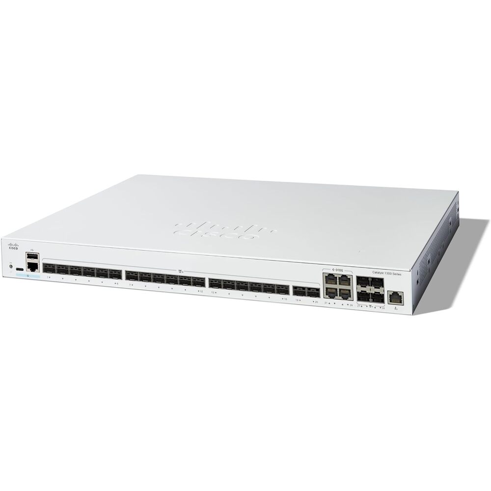 Cisco Catalyst 1300-24XS Managed Switch, 20 Port 10G SFP+, 4x10GE SFP+ Combo, Limited Lifetime Protection (C1300-24XS)