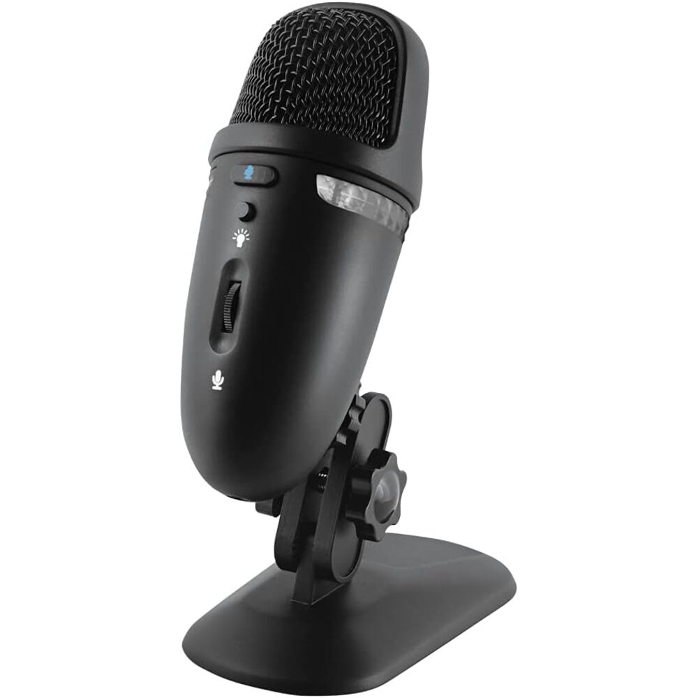 Cyber Acoustics Premium USB Microphone with Dual Recording Patterns - 24-bit Recording Perfect for Podcasting and Vlogging - Compatible with PC and Mac (CVL-2009)