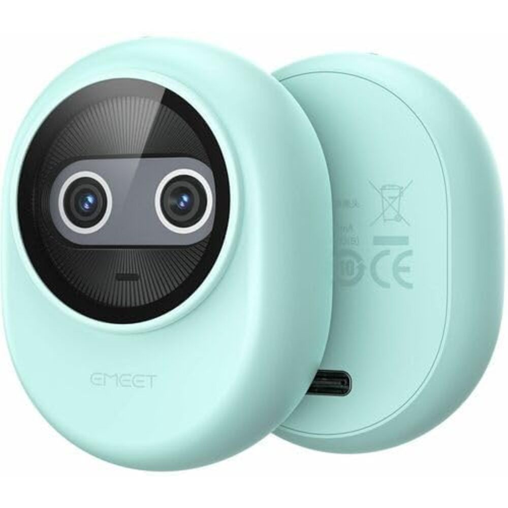 EMEET Piko (Green) - Dual-lens Webcam with one 4K Image Collection Lens and one AI Assist Lens, Boosting color accuracy, face recognition, and ultra-fast focus. 3 MEMS Mics power 3 Voice Modes for Mee