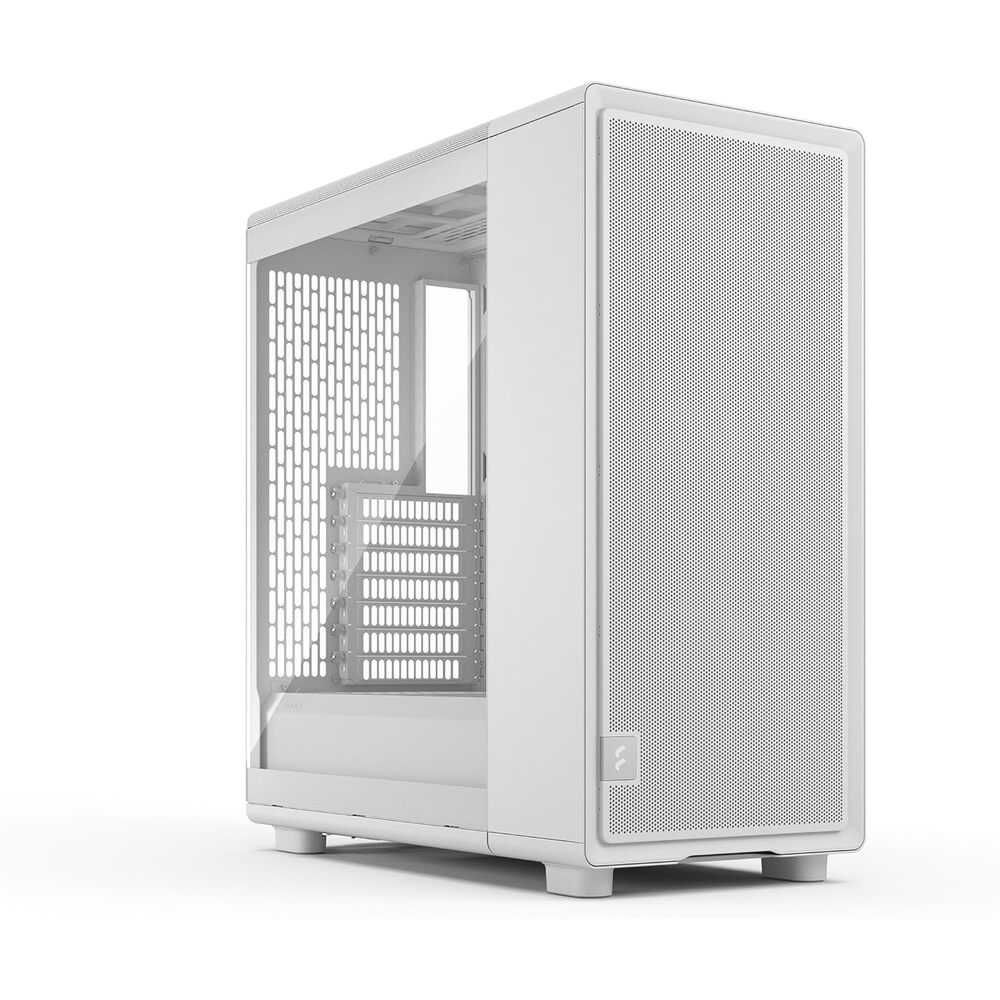 Fractal Design Epoch White - Tempered Glass Clear Tint - High Airflow PC Gaming Case - Mesh Front Panel - Three Momentum 12 Fans Included - Spacious Interior - ATX/mATX/ITX Support