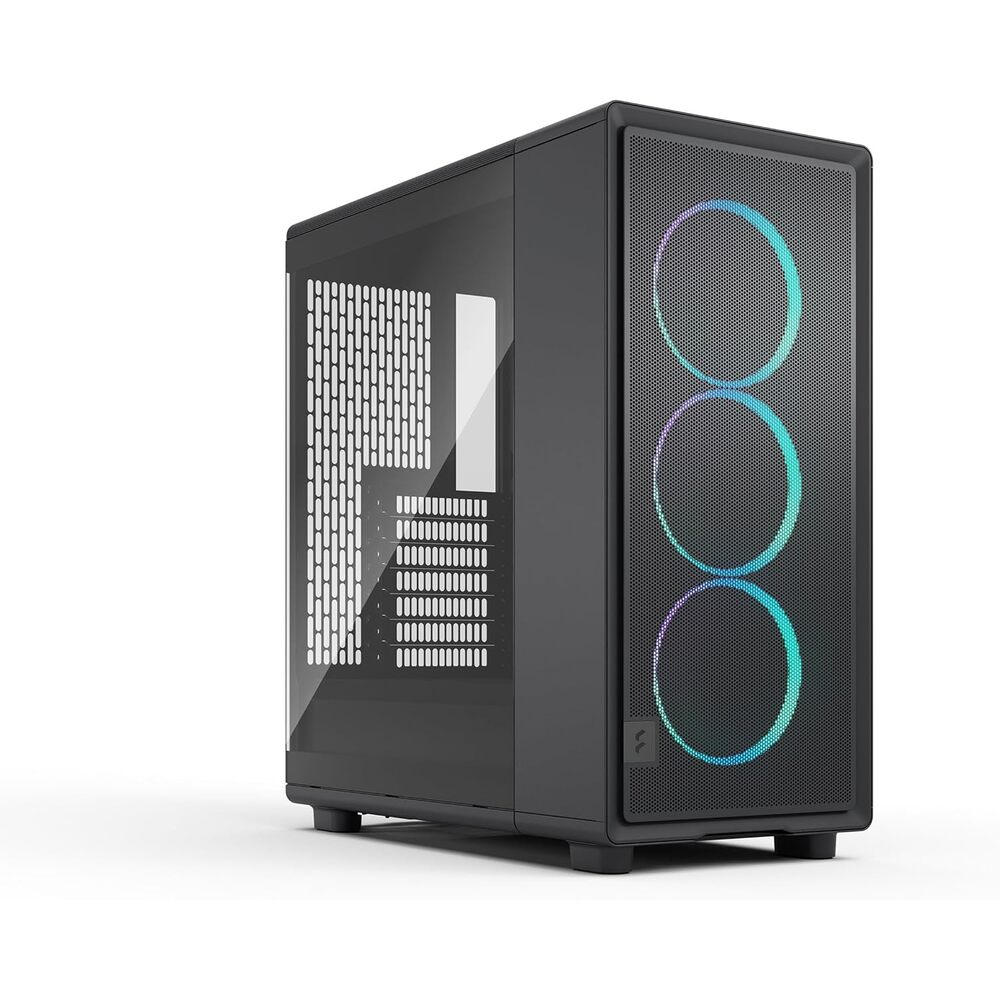 Fractal Design Epoch Black RGB - Tempered Glass Light Tint- High Airflow PC Gaming Case - Mesh Front Panel - Three Momentum 12 RGB Fans Included - Spacious Interior - ATX/mATX/ITX Support