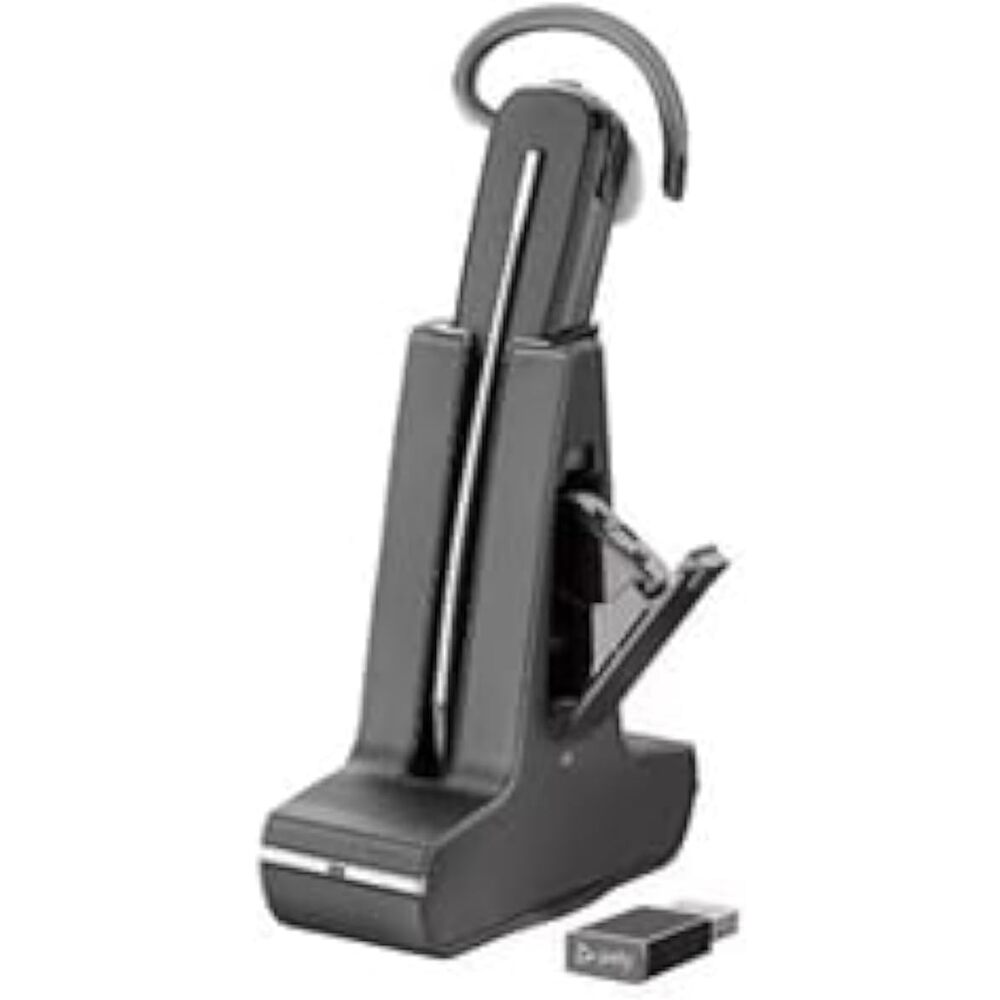 HP Poly Savi 8245-M Microsoft Teams Certified DECT 1920-1930 MHz USB-A Headset +D200 TAA - Mono, Stereo - USB Type A - Wireless - DECT - 449.5 ft - 32 Ohm - 20 Hz to 20 kHz