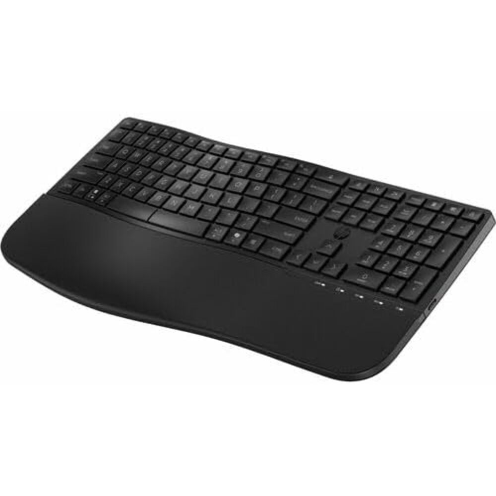 HP 685 Comfort Dual-Mode Keyboard for Business - Wireless Connectivity - Bluetooth/RF - Full-size - 32.81 ft - 2.40 GHz - USB Type A Interface - Dictation, Language Switch, CoPilot Hot Key(s) - Window
