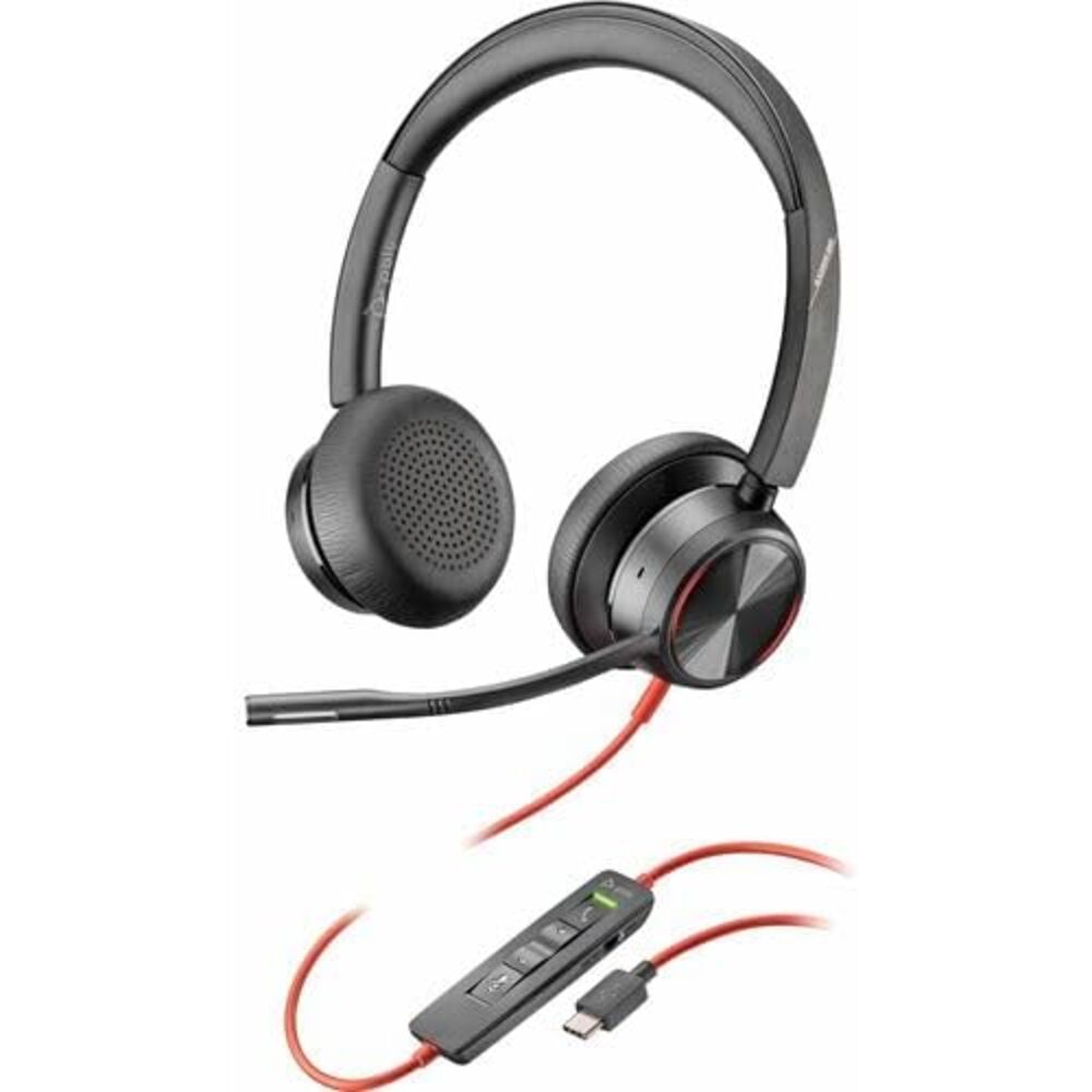 HP Poly Blackwire 8225 Headset - Microsoft Teams Certification - Stereo - USB Type C - Wired - 32 Ohm - 20 Hz - 20 kHz - Over-the-Head - Binaural - Supra-aural - 7.19 ft Cable