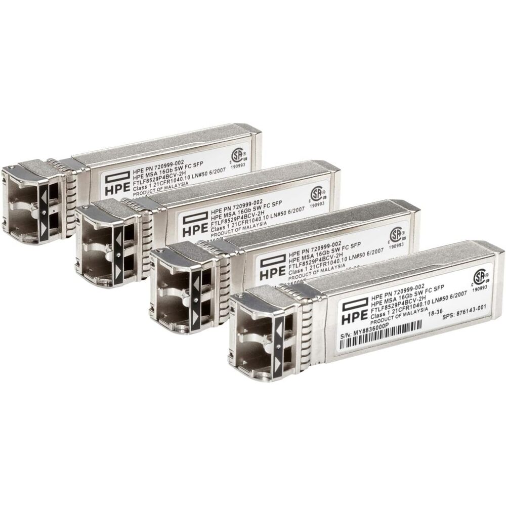 Hewlett Packard Enterprise HP MSA 16Gb Short Wave Fibre Channel SFP+ 4-Pack Transceiver