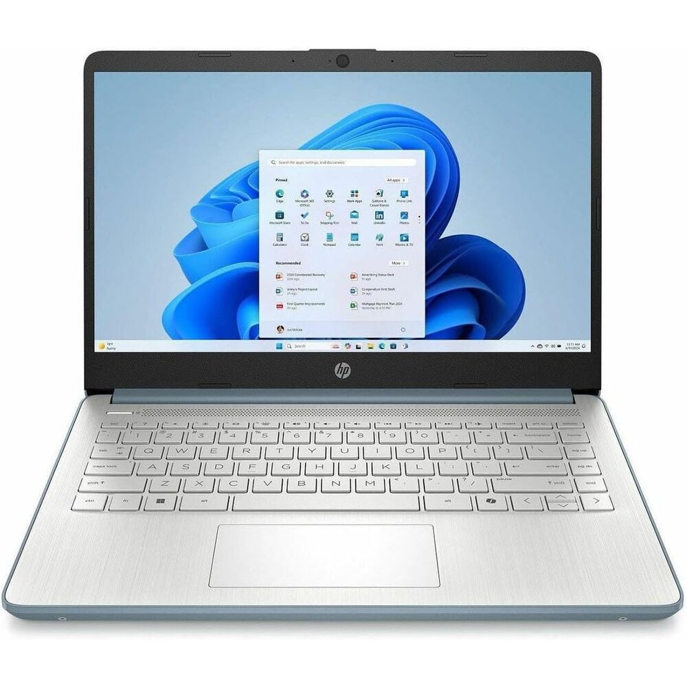 HP 14-dq6103ds HD Touchscreen Laptop, Intel N150 0.8GHz, 4GB RAM, 128GB UFS, Windows 11 Home S Mode, Moonlight Blue - Refurbished