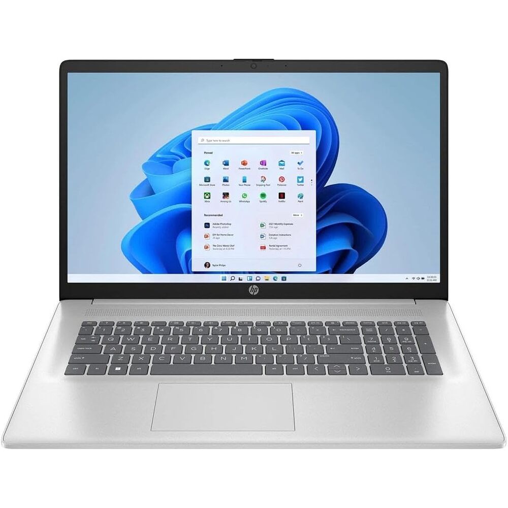 HP 17-cn3327dx 17.3" Full HD Laptop, Intel Core i7-1355U 1.7GHz, 16GB RAM, 1TB SSD, Windows 11 Home, Natural Silver - Refurbished