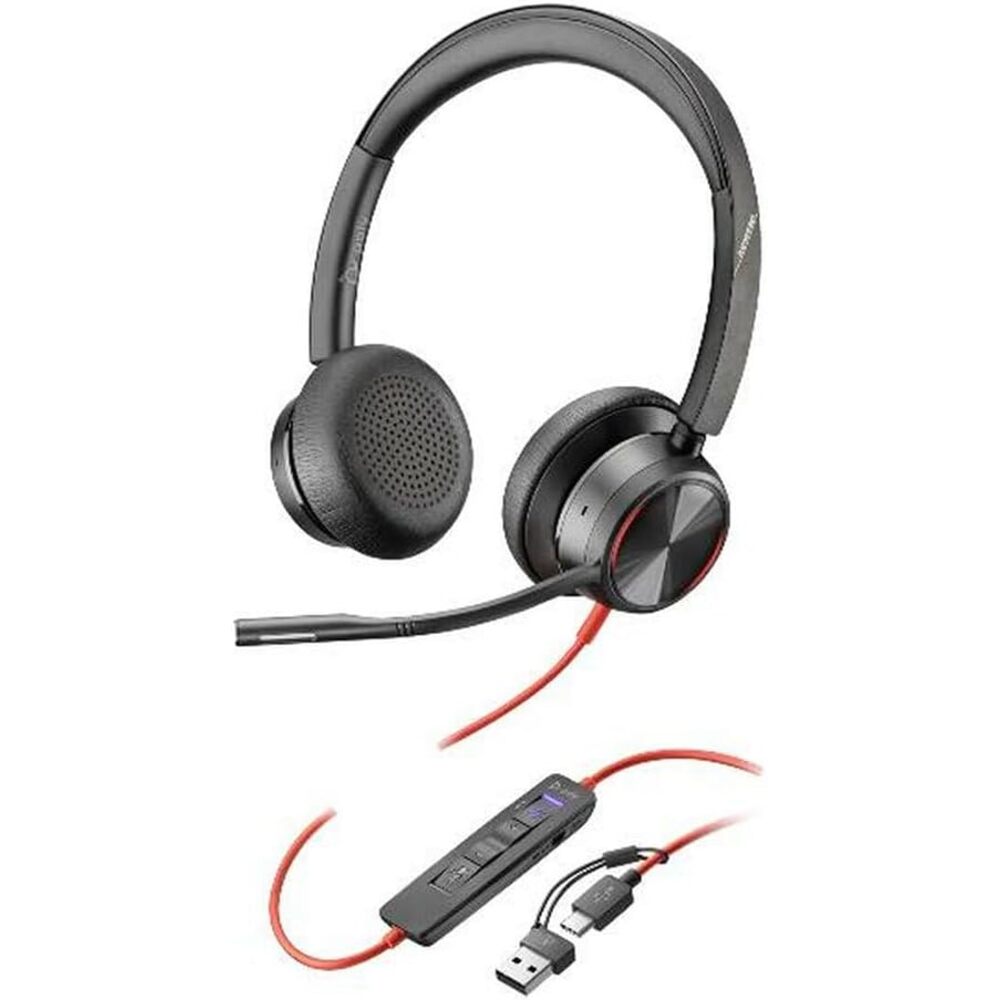 Poly Blackwire 8225 Stereo Microsoft Teams Certified USB-C Headset + USB-C/A Adapter