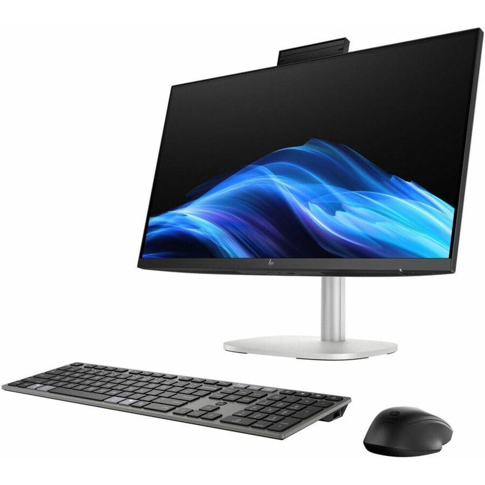 HP EliteStudio 8 AiO G1i All-in-One Computer - Intel Core Ultra 7 265 - vPro Technology - 16 GB - 512 GB SSD - 27" QHD Touchscreen - Desktop - Pike Silver - Intel Q870 Chip - 2560 x 1440 - Windows 11
