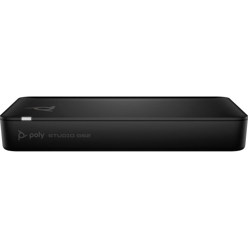 Poly Studio G62 Video Conferencing System - for Meeting Room, Video Conferencing - Large Room Size Supported - 3840 x 2160 (Live) - 3840 x 2160 (Content) - H.239, SIP, H.323-4K - 4K UHD - 60 fps - H