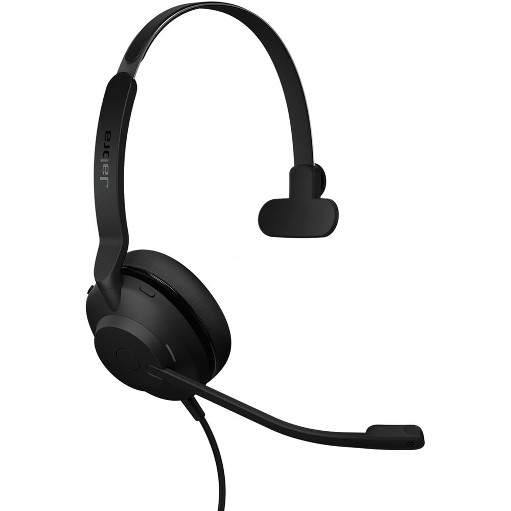 Jabra Evolve2 30 SE (2025 Version) Wired Single-Ear Headphones with Microphone � Computer Headset - USB-A and USB-C Cable - Microsoft Teams Certified - Works with All Meeting Platforms � Black