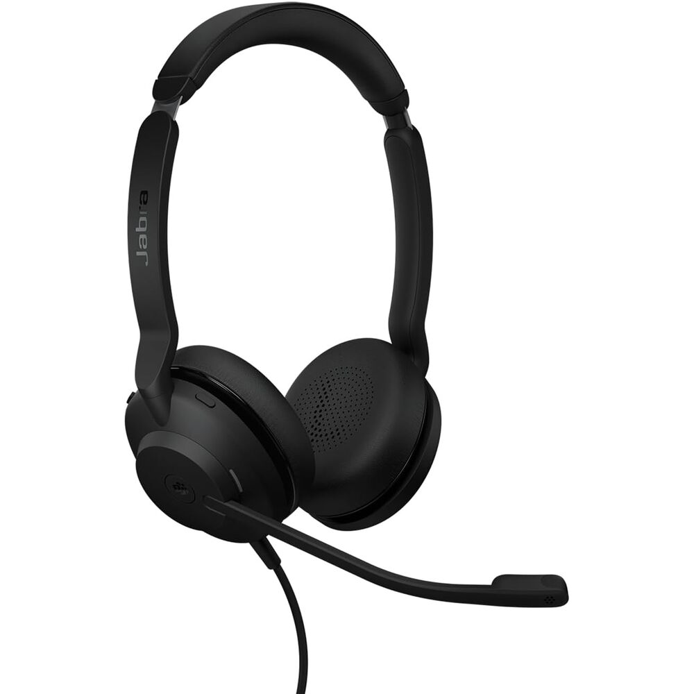 Jabra Evolve2 30 SE (2025 Version) Wired Dual-Ear Headset with Microphone for Work � Computer Headset - New USB-A and USB-C Cable - Goes with All Online Meeting Platforms - Black
