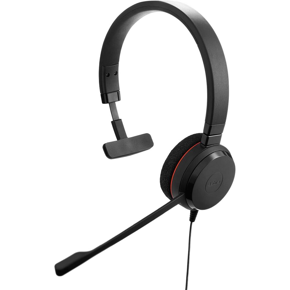 Jabra Evolve 20 (2025 Edition) Single-Ear Headset for Office and Home - Call Control - All Platforms - USB-C/A Connectivity - Black