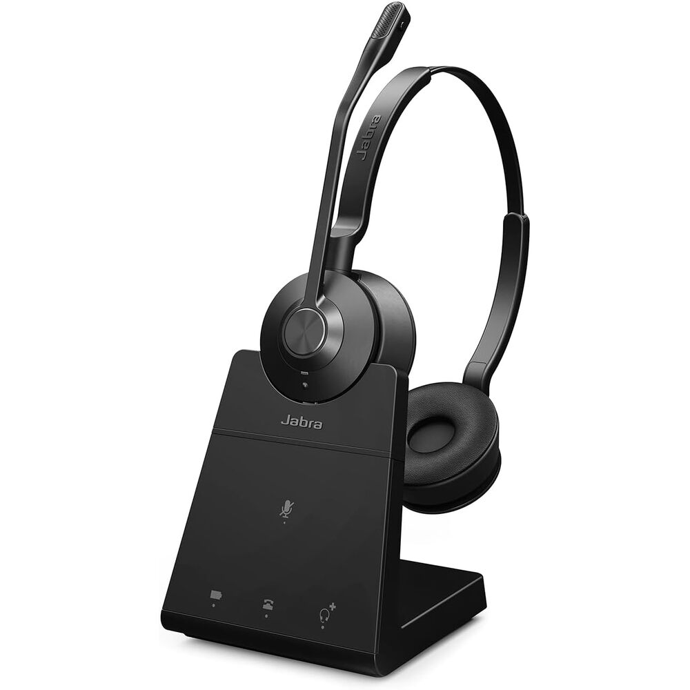 Jabra Engage 45 SE (Second Edition) Wireless Dual-Ear Headphones - Bluetooth, Noise-Canceling Microphone, 13 Hour Battery Life, Dual Connectivity, MS Teams Certified, Supports Other Platforms, Black