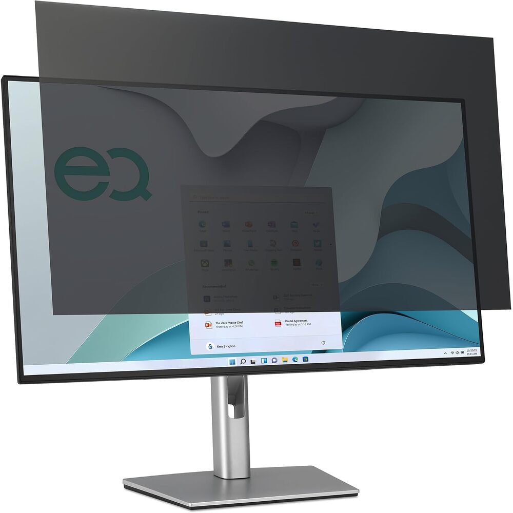 Kensington EQ Privacy Screen for 24 inch 16:9 Widescreen Monitor, PCR Plastic, Blue Light Reduction, Computer Privacy Filter for Desktop, Compatible with LG Samsung Dell, EQ240A169A