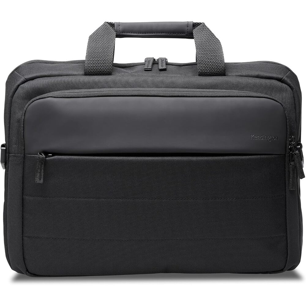 Kensington Carrying Case, Clamshell, Side Pocket, Padded Shoulder Straps, for 15.6 inch-16 inch Laptop (K60390WW), Black
