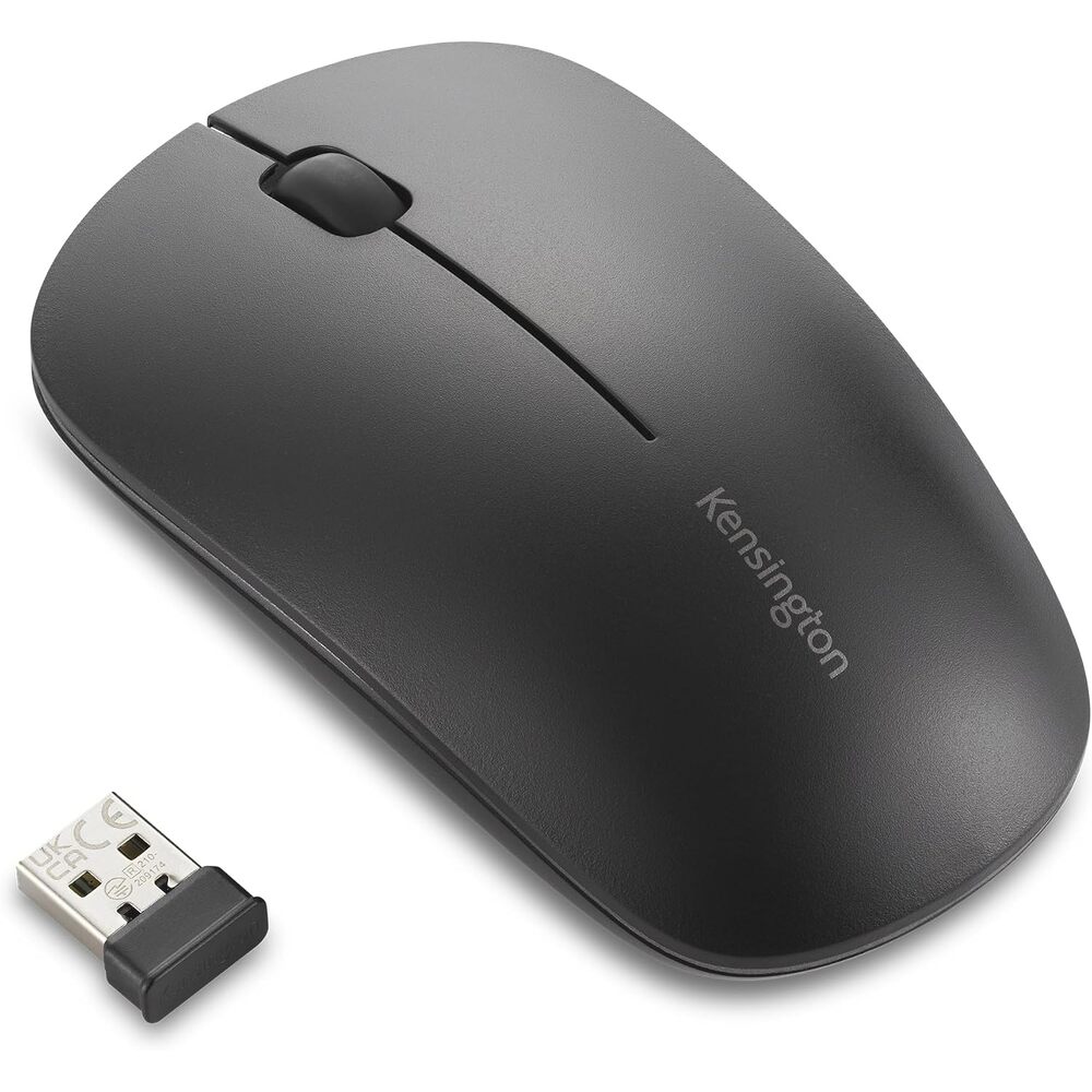 Kensington MY230 EQ Wireless Rechargeable Mouse, Ambidextrous Design, Quiet-Click, 2.4GHz, Bluetooth 5.0, Black (K75303NA)