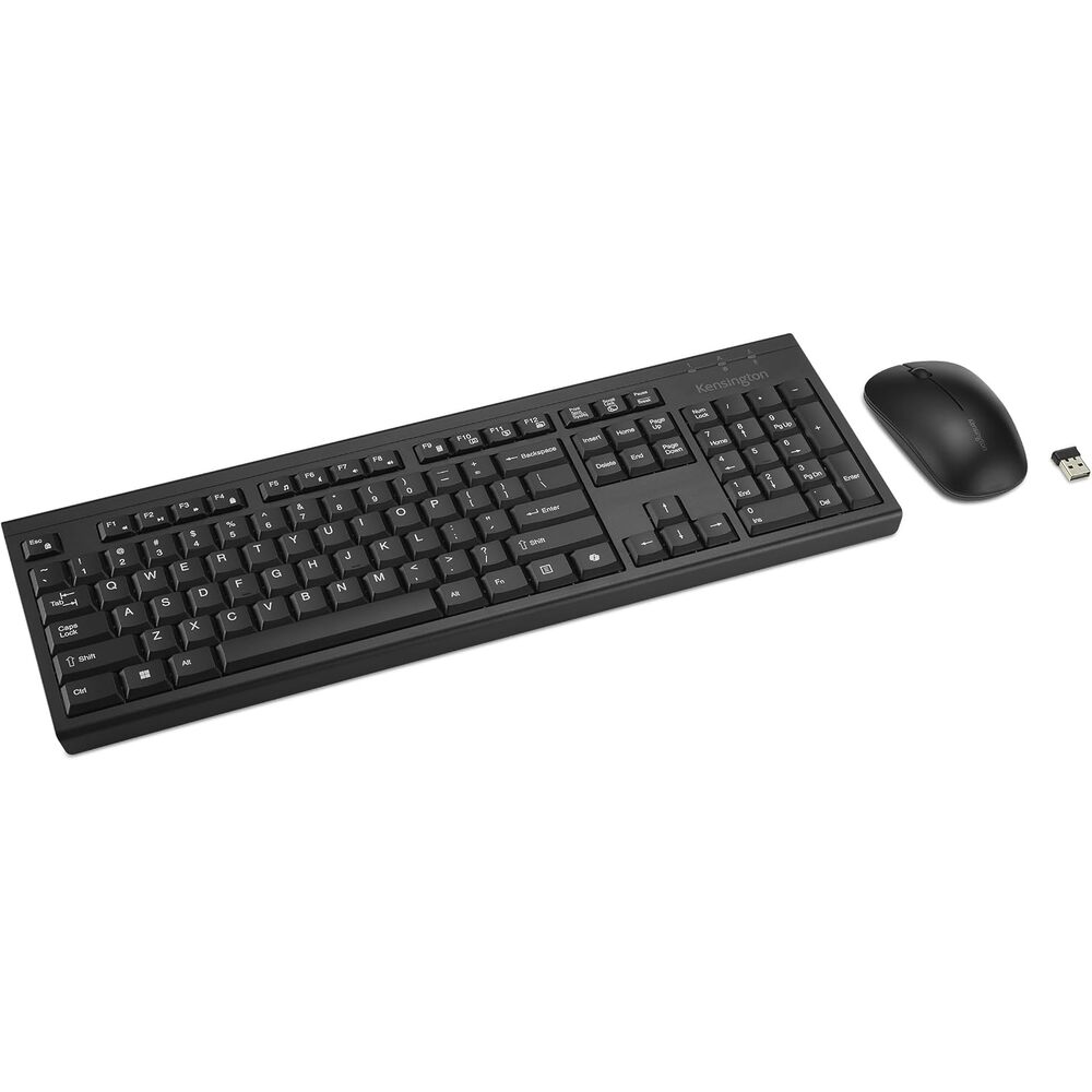 Kensington KM270 EQ Rechargeable Bluetooth Keyboard & Mouse Desktop Set, 2.4GHz & Bluetooth 5.0 Wireless Connection (K75560NA)