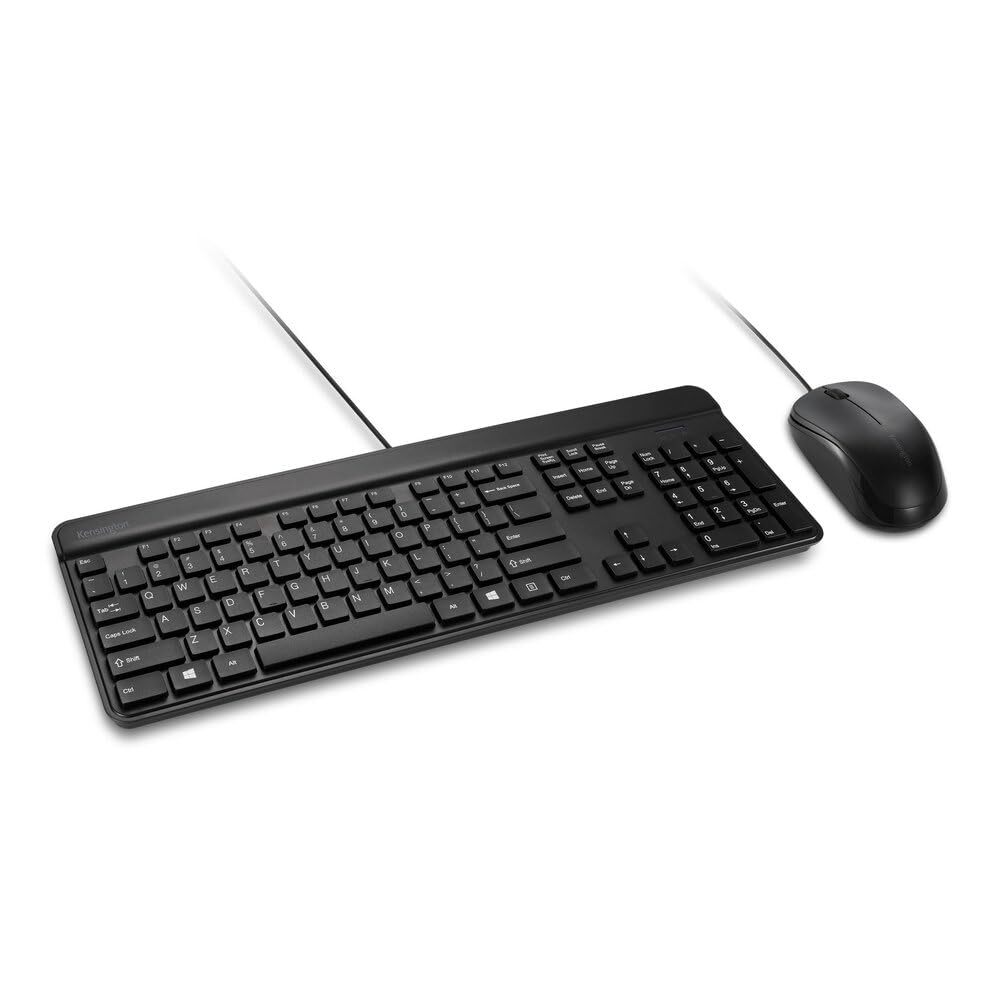 Kensington KM201 Simple Solutions Wired Desktop Set, TAA Compliant - Black (K72483TAA)