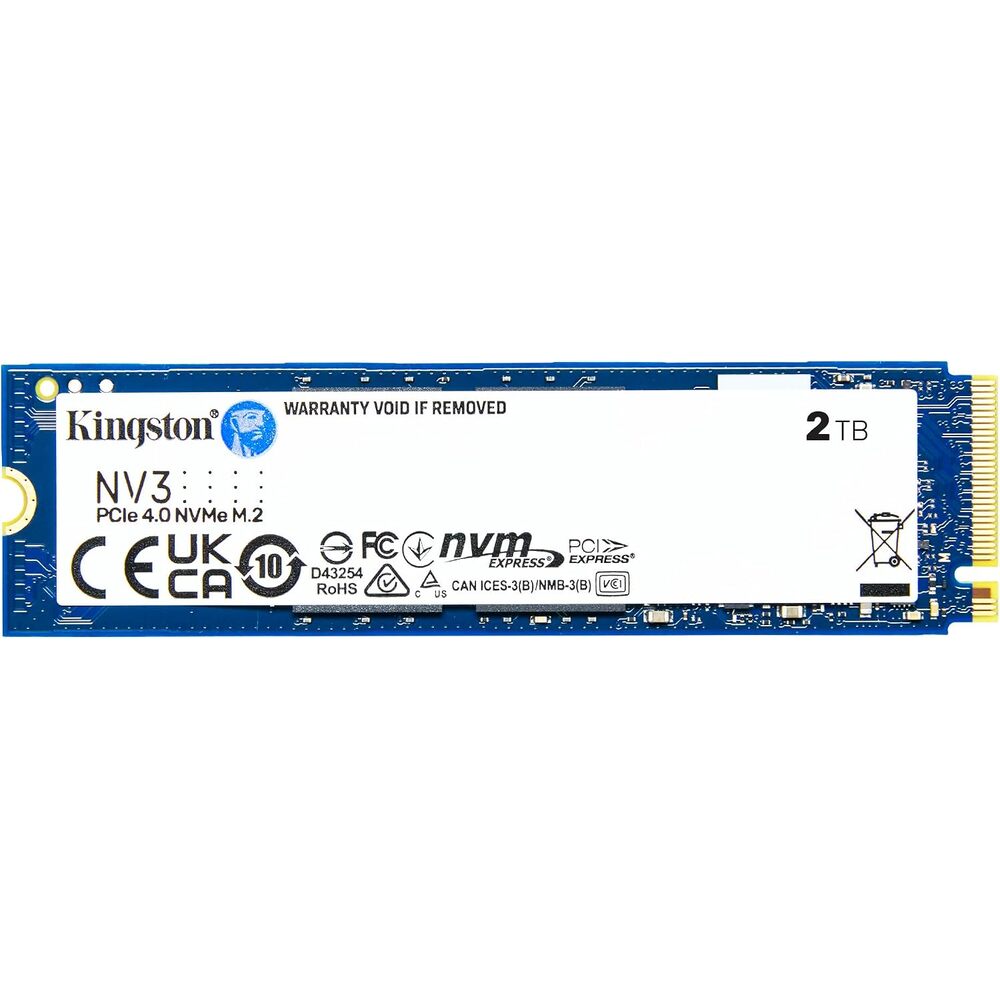 Kingston NV3 2TB M.2 2280 NVMe SSD | PCIe 4.0 Gen 4x4 | Up to 6000 MB/s | SNV3S/2000G