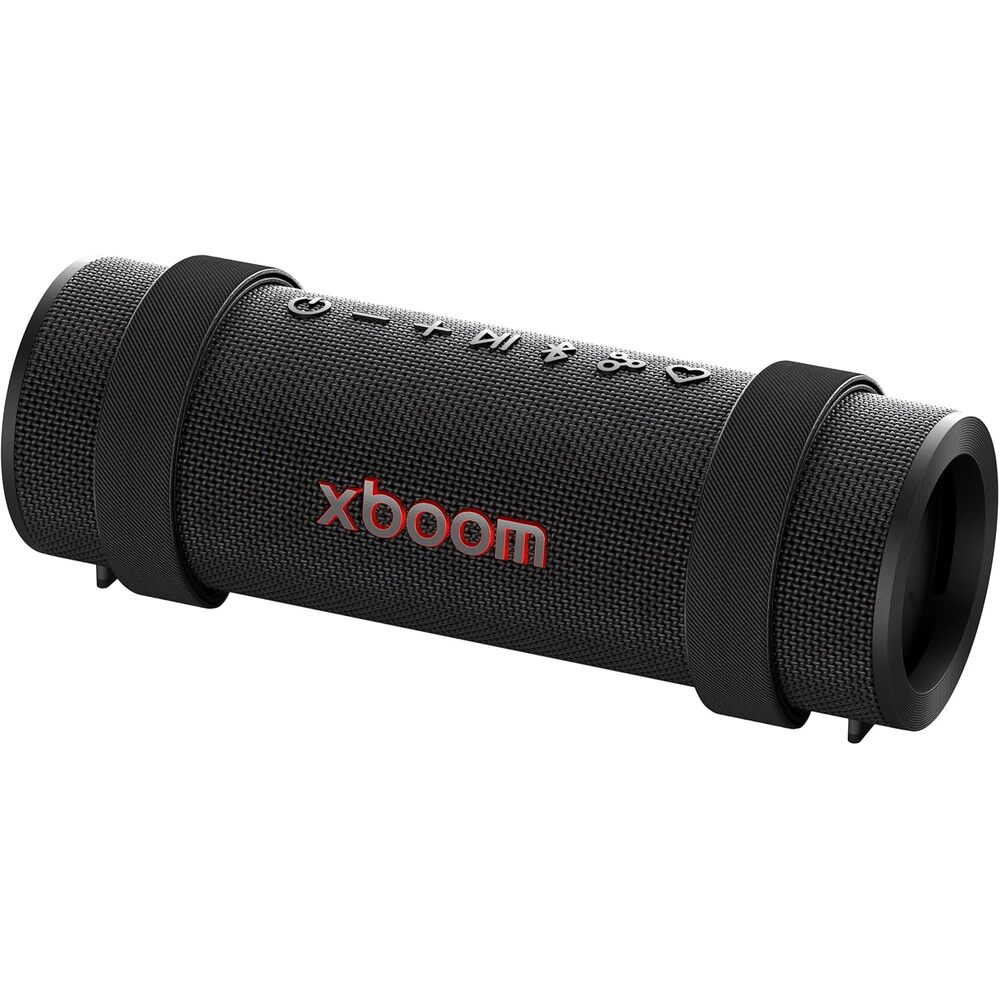 LG xboom Grab by will.i.am, Portable Outdoor Bluetooth Speaker for Sports and Athletes, up to 20 Hours, IP67 Dust and Water Resistant, Adjustable Carrying Straps. Perfect for Biking and Hiking