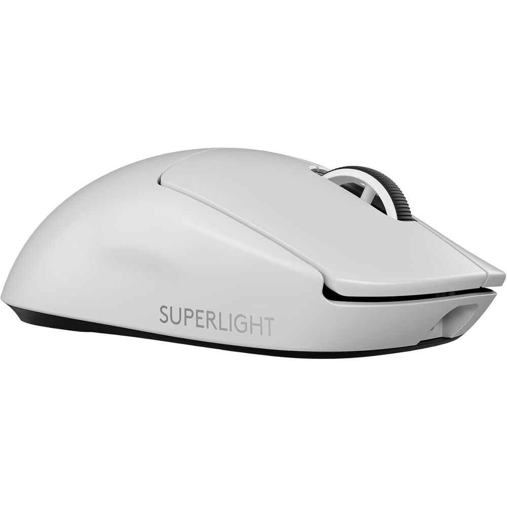 Logitech G PRO X Superlight 2 Wireless Gaming Mouse, 60g Pro-Grade with 5 Programmable Buttons, 44k DPI Sensor, 8kHz Report Rate, USB-C Charging for PC/Mac - White