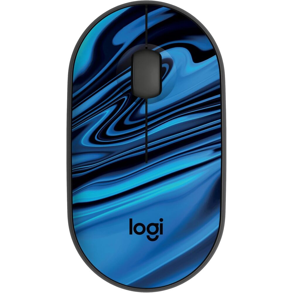 Logitech M340 Wireless Mouse with Limited Edition Prints, USB Receiver and Silent Clicks, Portable Wireless Mouse for Laptop, PC, Windows, Chrome, Surface � Blue Galaxy