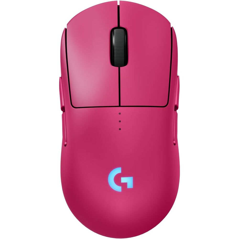 Logitech G PRO 2 Lightspeed Wireless Gaming Mouse, Right- or Left-Handed Mouse with up to 4 Customizable and Switchable Magnetic Side Buttons, 44K DPI Sensor, USB-C Charging, for PC/Mac - Magenta
