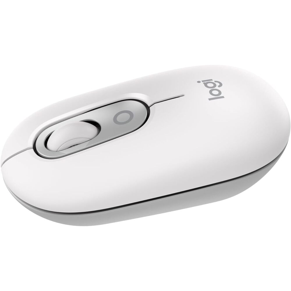 Logitech POP Mouse, Compact and Portable Wireless Bluetooth Mouse with Programmable Buttons and Quiet Clicks, Easy-Switch Between up to 3 Devices, Laptop, Tablet, PC - Off-White